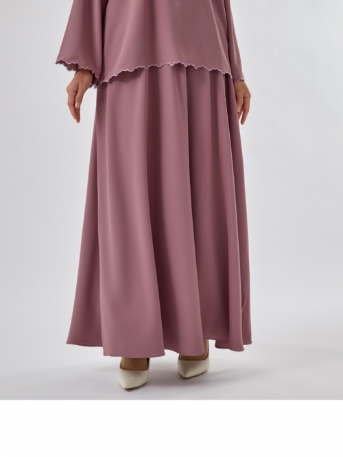 Azka Kurung Kedah Flair Mauve Purple