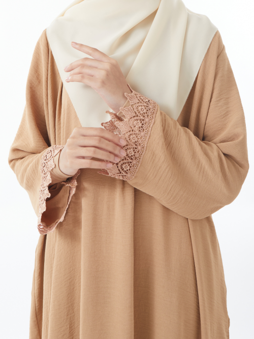 Adra Ironless Lounge Dress Latte Brown