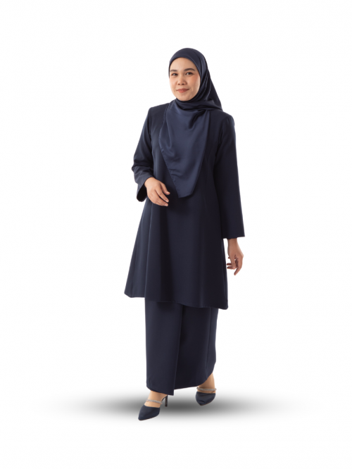 Zarith Kurung Pahang Dark Blue