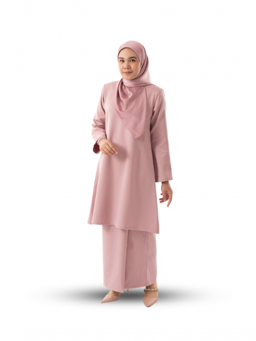 Zarith Kurung Pahang Dusty Pink