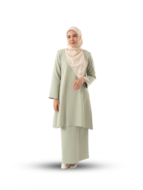 Zarith Kurung Pahang Sage Green