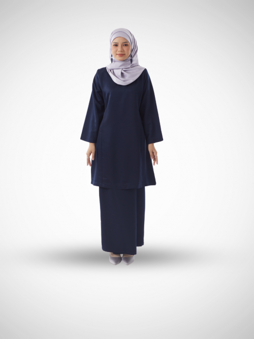 Azalea Kurung Pahang Navy Blue