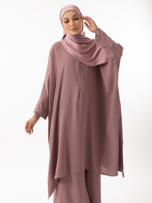 Auliya Tunic Set Rose Brown