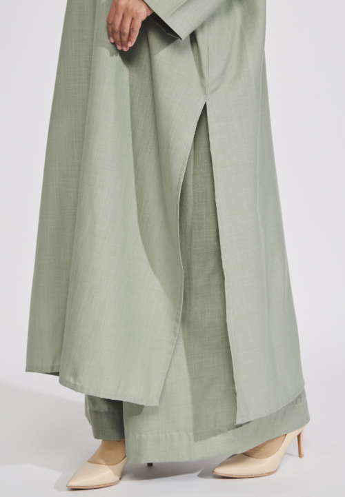 Jenna Women Cotton Linen Set Fern Green