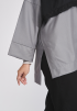 Ressa Cotton Wide Sleeves Blouse Grey