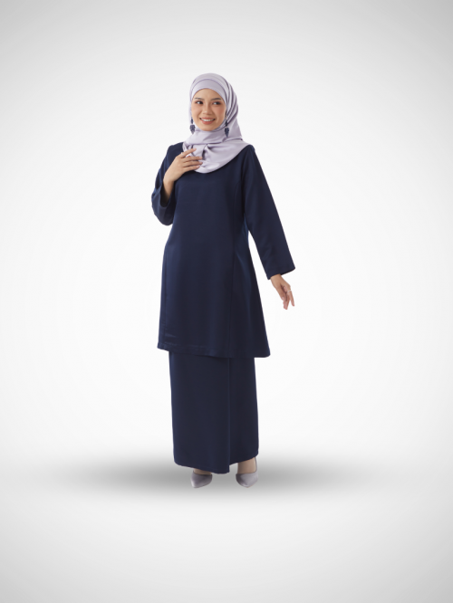 Azalea Kurung Pahang Navy Blue