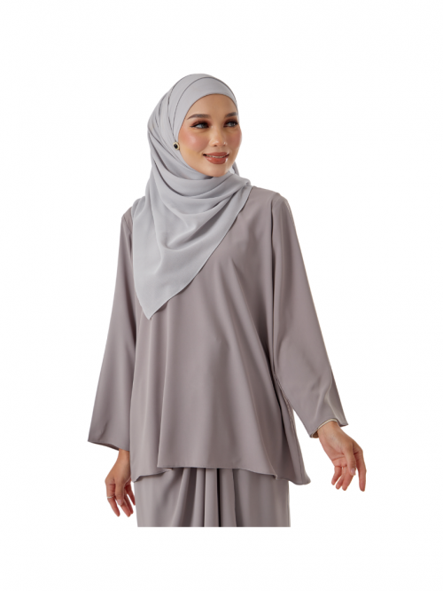 Petra Kurung Kedah Pareo Grey