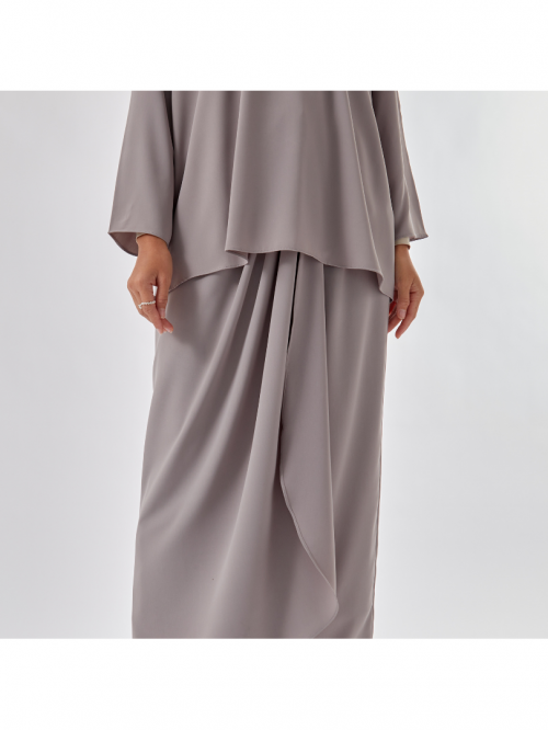 Petra Kurung Kedah Pareo Grey