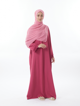 Adra Ironless Lounge Dress Magenta