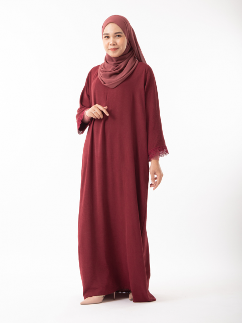 Adra Ironless Lounge Dress 2.0 Maroon