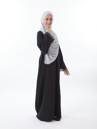 Adra Ironless Lounge Dress Black