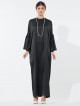 Jasmina Gathered Sleeve Kaftan Black