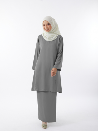 Azalea Kurung Pahang Silver Grey