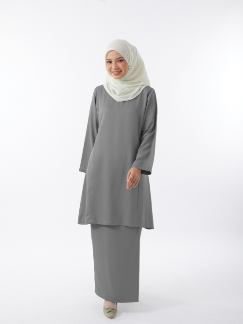 Azalea Kurung Pahang Silver Grey