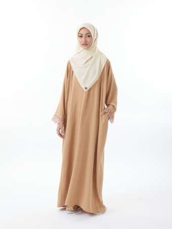 Adra Ironless Lounge Dress Latte Brown