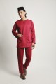 Isyraq Baju Melayu Teluk Belanga Maroon Red