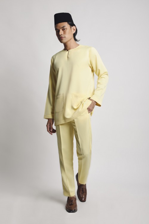 Isyraq Baju Melayu Teluk Belanga Yellow