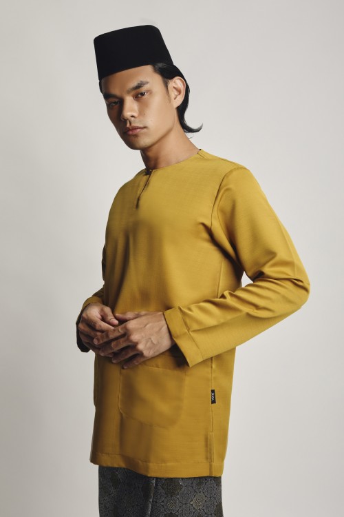 Isyraq Baju Melayu Teluk Belanga Olive Green